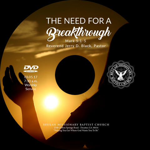 1147 The Need for a Breakthrough (CD)