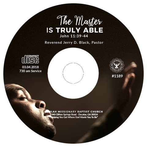 1189 The Master is Truly Able (CD)